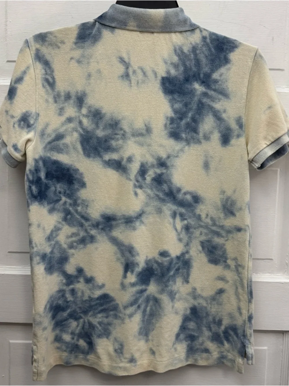 Polo Ralph Lauren Tie Dye Polo Shirt Blue White Classic Fit Small - Picture 4 of 8